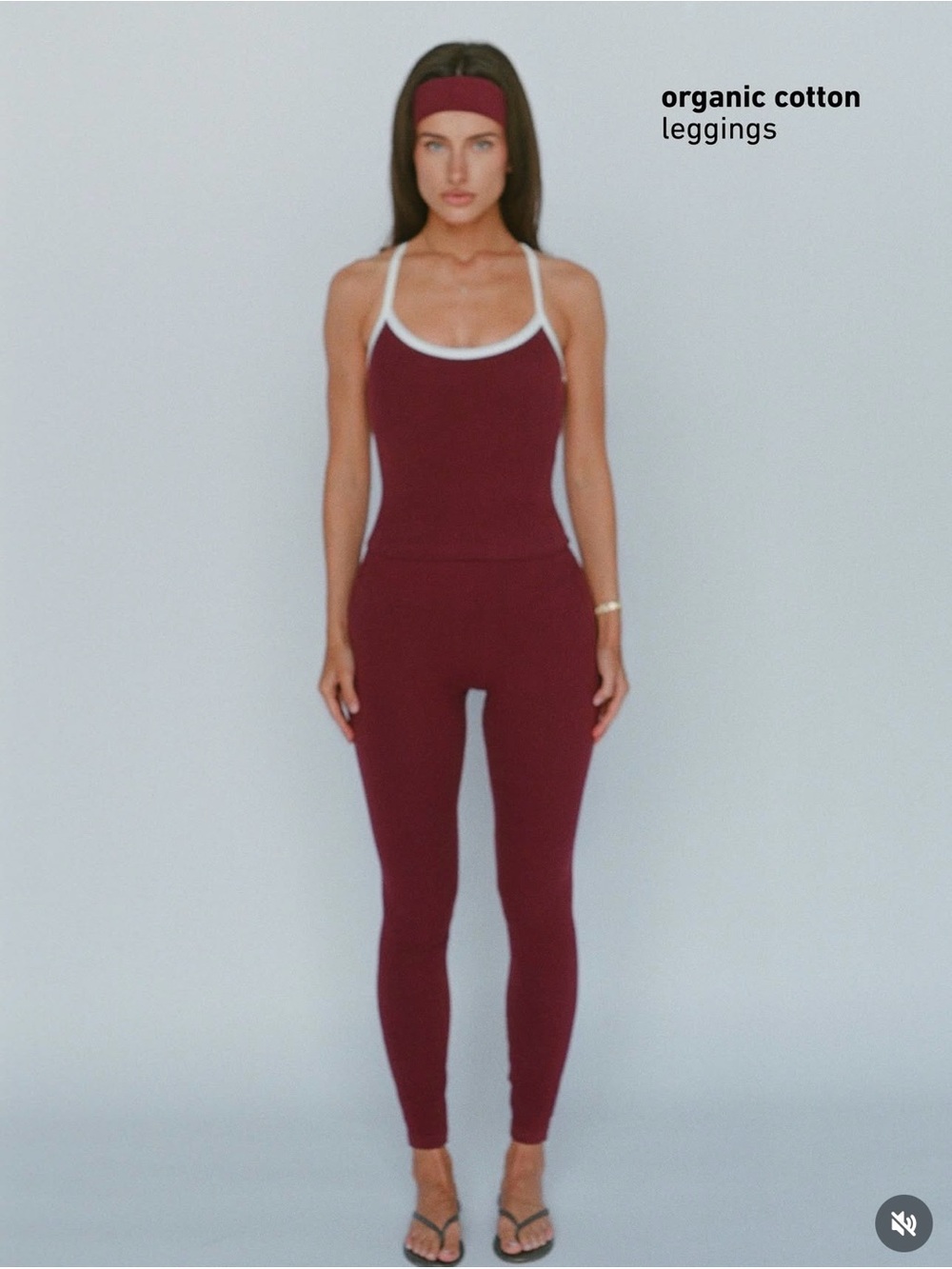 Layere Cherry Red Organic Cotton Leggings Brandnew